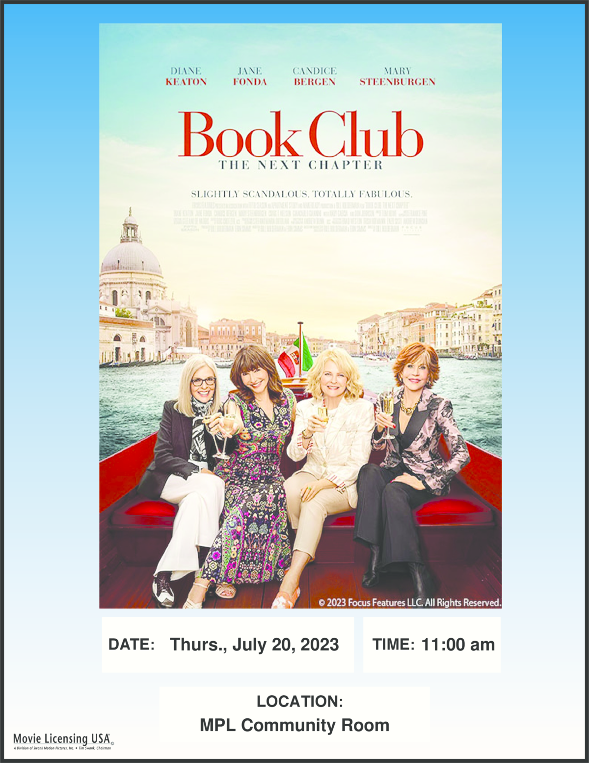 July Movie Matinee – The Book Club: The Next Chapter - Mamaroneck ...